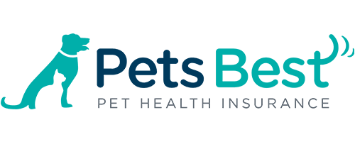 Logo of Pets Best with a silhouette of a dog and the text "Pet Health Insurance.